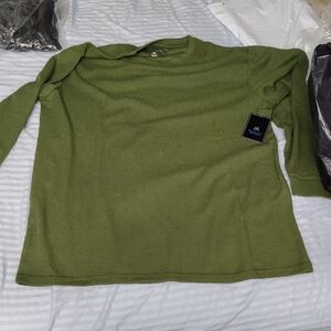 Olive Green Long Sleeve Men's Tee